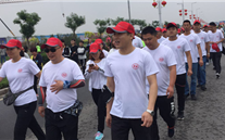 “放松心情，磨砺意志，超越自我” 正定公司参加徒步走活动